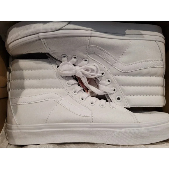 Vans SK8-HI VN000D5I00 True White Skateboarding Men 7.5 Women's 9 - Brand New - Picture 7 of 10